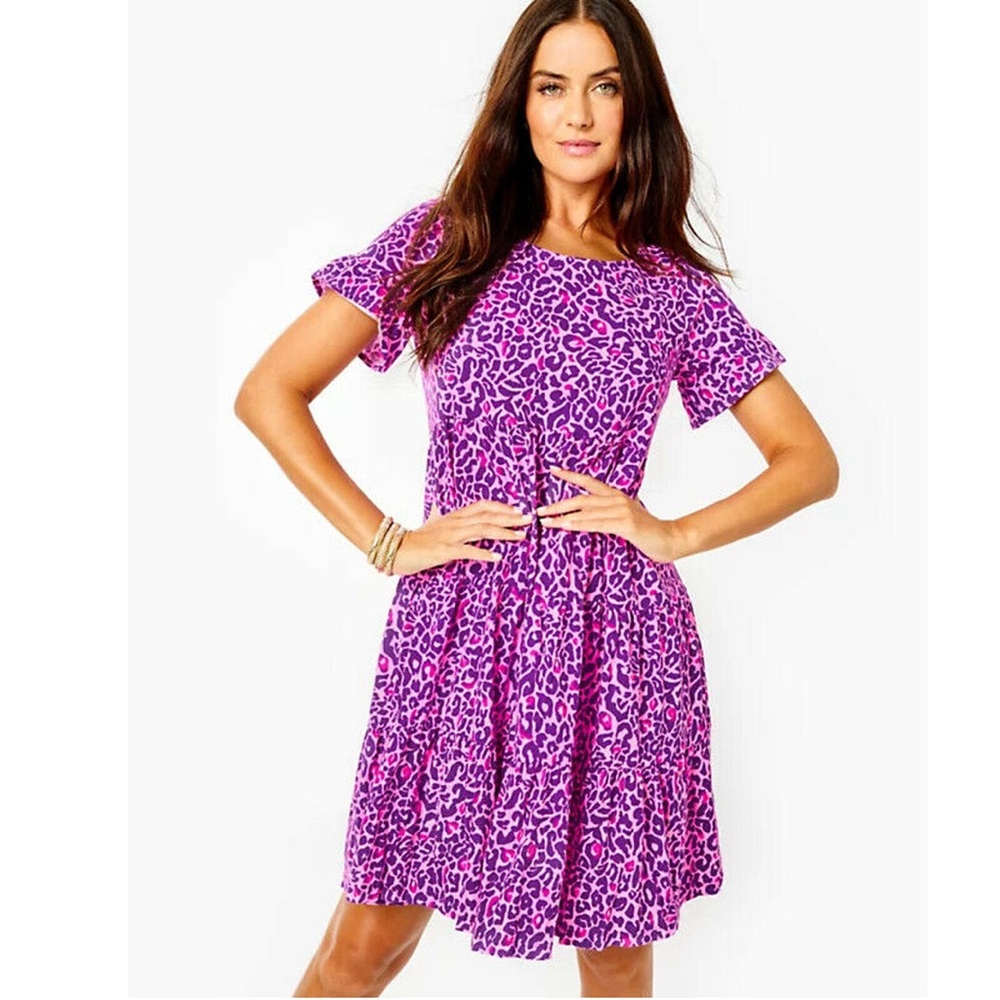 Lilly Pulitzer Jodee Short Sleeve Swing Dress My Favorite Spot Size S